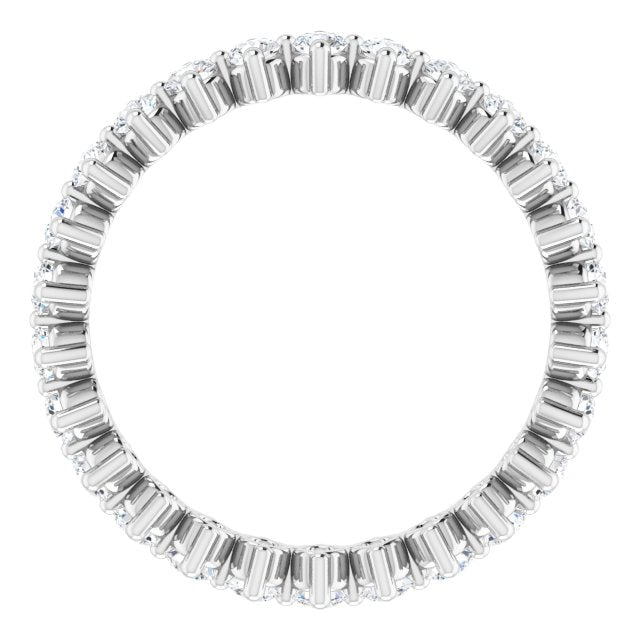 Platinum Round Lab-Grown Diamond Eternity Band – 2 mm Stones - view 2