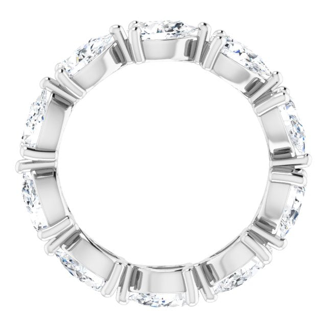 Platinum Pear Lab-Grown Diamond Eternity Band – 5.5x3.5 mm Stones - view 2