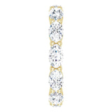 14K Gold Oval Lab-Grown Diamond Eternity Band – 5x3 mm Stones - Yellow Gold - view 4