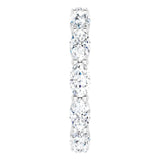 Platinum Oval Lab-Grown Diamond Eternity Band – 5x3 mm Stones - view 4