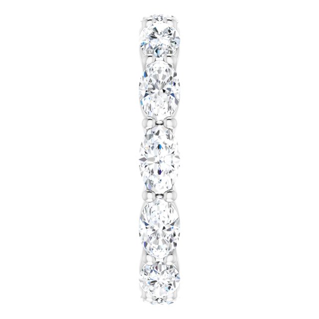 Platinum Oval Lab-Grown Diamond Eternity Band – 5x3 mm Stones - view 4