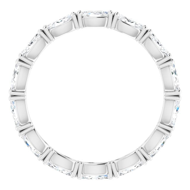 Platinum Marquise Lab-Grown Diamond Eternity Band – 4x2 mm Stones - view 2