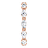 14K Gold Marquise Lab-Grown Diamond Eternity Band – 4.5x2.5 mm Stones - Rose Gold - view 4
