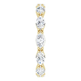 14K Gold Marquise Natural Diamond Eternity Band – 4.5x2.5 mm Stones - Yellow Gold - view 4
