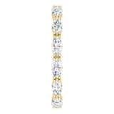 14K Gold Marquise Natural Diamond Eternity Band – 4x2 mm Stones - Yellow Gold - view 4