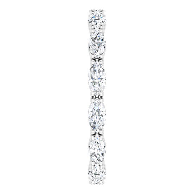 Platinum Marquise Lab-Grown Diamond Eternity Band – 4x2 mm Stones - view 4