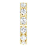 14K Gold Pear Natural Diamond Eternity Band – 4x3 mm Stones - Yellow Gold - view 4