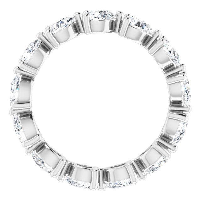 Platinum Pear Lab-Grown Diamond Eternity Band – 4x3 mm Stones - view 2