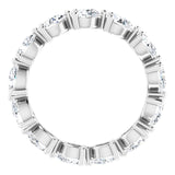 Platinum Pear Natural Diamond Eternity Band – 4x3 mm Stones - view 2