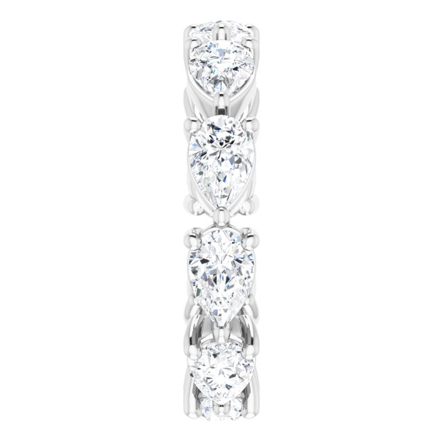 Platinum Pear Natural Diamond Eternity Band – 5.5x3.5 mm Stones - view 4