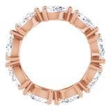 14K Gold Pear Lab-Grown Diamond Eternity Band – 6x4 mm Stones - Rose Gold - view 2