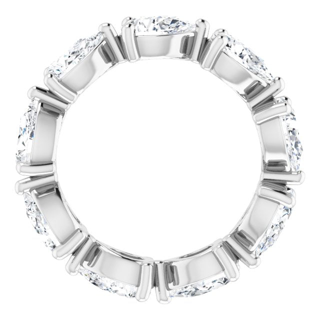 Platinum Pear Natural Diamond Eternity Band – 6x4 mm Stones - view 2