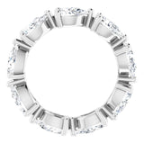 Platinum Pear Lab-Grown Diamond Eternity Band – 6x4 mm Stones - view 2