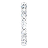 Platinum Oval Lab-Grown Diamond Eternity Band – 5x3 mm Stones - view 4