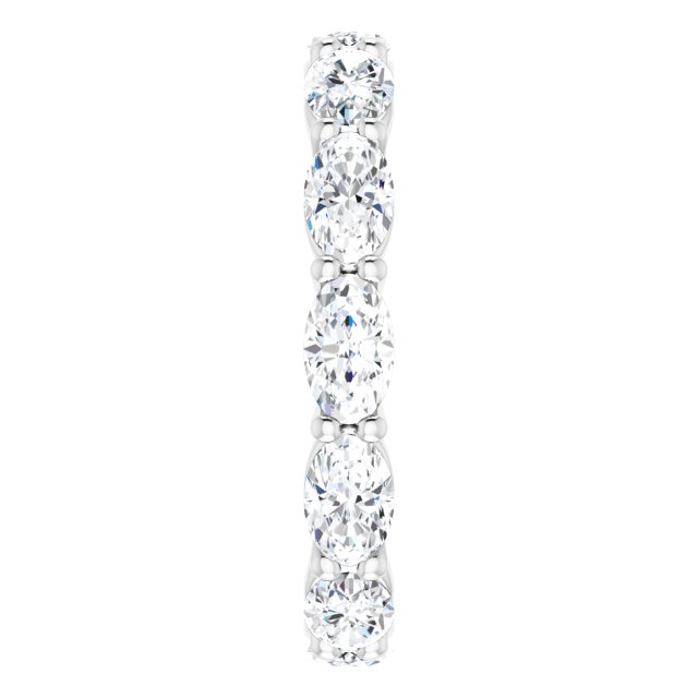 Platinum Oval Lab-Grown Diamond Eternity Band – 5x3 mm Stones - view 4