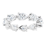 Platinum Pear Lab-Grown Diamond Eternity Band – 5.5x3.5 mm Stones - view 3