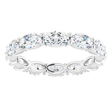 Platinum Oval Lab-Grown Diamond Eternity Band – 5x3 mm Stones - view 3
