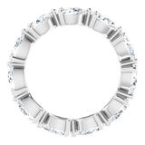 Platinum Pear Natural Diamond Eternity Band – 5x3 mm Stones - view 2
