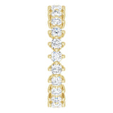 14K Gold Round Lab-Grown Diamond Eternity Band – 2.25 mm Stones - Yellow Gold - view 4