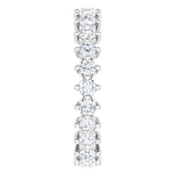 Platinum Round Lab-Grown Diamond Eternity Band – 2.25 mm Stones - view 4