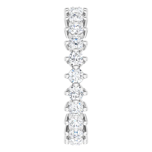 Platinum Round Lab-Grown Diamond Eternity Band – 2.25 mm Stones - view 4