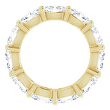 14K Gold Oval Lab-Grown Diamond Eternity Band – 6x4 mm Stones - Yellow Gold - view 2