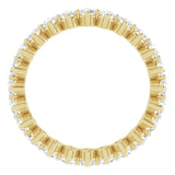 14K Gold Round Lab-Grown Diamond Eternity Band – 2.25 mm Stones - Yellow Gold - view 2