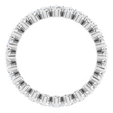 Platinum Round Lab-Grown Diamond Eternity Band – 2.25 mm Stones - view 2