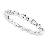 Platinum Marquise Lab-Grown Diamond Eternity Band – 4x2 mm Stones - view 5