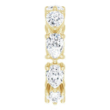 14K Gold Pear Lab-Grown Diamond Eternity Band – 6x4 mm Stones - Yellow Gold - view 4