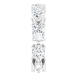 Platinum Pear Natural Diamond Eternity Band – 6x4 mm Stones - view 4