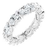 Platinum Oval Lab-Grown Diamond Eternity Band – 6x4 mm Stones