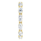 14K Gold Marquise Lab-Grown Diamond Eternity Band – 4.5x2.5 mm Stones - Yellow Gold - view 4