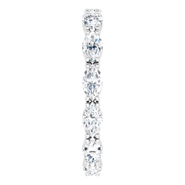 Platinum Marquise Natural Diamond Eternity Band – 4.5x2.5 mm Stones - view 4