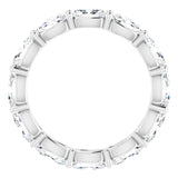 Platinum Oval Lab-Grown Diamond Eternity Band – 5x3 mm Stones - view 2