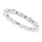 Platinum Marquise Lab-Grown Diamond Eternity Band – 4.3x2.25 mm Stones - view 5