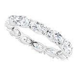 Platinum Oval Lab-Grown Diamond Eternity Band – 5x3 mm Stones - view 5