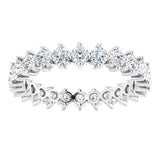 Platinum Round Lab-Grown Diamond Eternity Band – 2.25 mm Stones - view 3