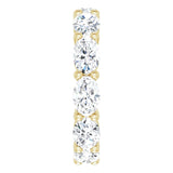 14K Gold Oval Lab-Grown Diamond Eternity Band – 6x4 mm Stones - Yellow Gold - view 4