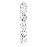 Platinum Oval Lab-Grown Diamond Eternity Band – 6x4 mm Stones - view 4