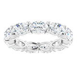 Platinum Oval Lab-Grown Diamond Eternity Band – 6x4 mm Stones - view 3