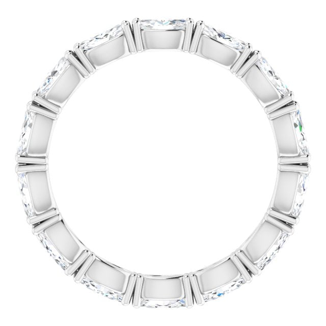 14K Gold Marquise Lab-Grown Diamond Eternity Band – 4.3x2.25 mm Stones - White Gold - view 2