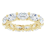 14K Gold Oval Lab-Grown Diamond Eternity Band – 6x4 mm Stones - Yellow Gold - view 3