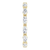 14K Gold Marquise Lab-Grown Diamond Eternity Band – 4x2 mm Stones - Yellow Gold - view 4
