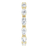 14K Gold Marquise Lab-Grown Diamond Eternity Band – 4.3x2.25 mm Stones - Yellow Gold - view 4