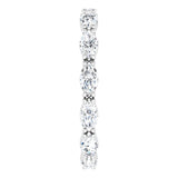 Platinum Marquise Natural Diamond Eternity Band – 4.3x2.25 mm Stones - view 4