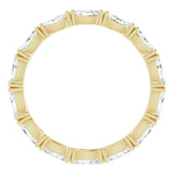 14K Gold Marquise Lab-Grown Diamond Eternity Band – 4x2 mm Stones - Yellow Gold - view 2
