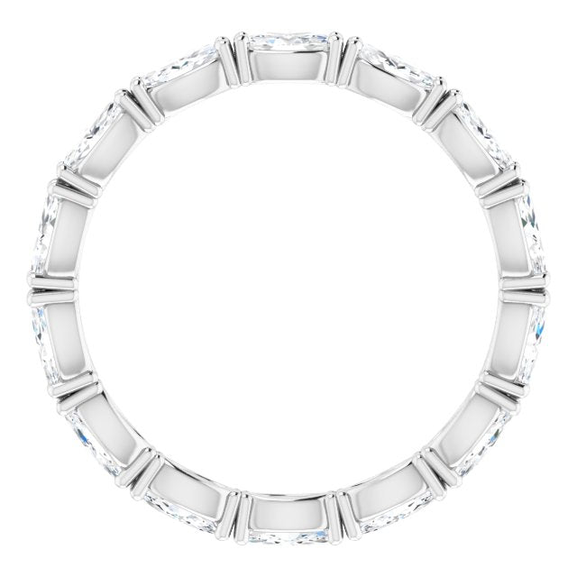 Platinum Marquise Lab-Grown Diamond Eternity Band – 4x2 mm Stones - view 2