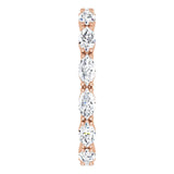 14K Gold Marquise Lab-Grown Diamond Eternity Band – 4.3x2.25 mm Stones - Rose Gold - view 4