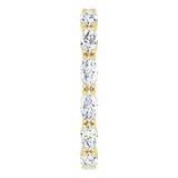 14K Gold Marquise Lab-Grown Diamond Eternity Band – 4.3x2.25 mm Stones - Yellow Gold - view 4
